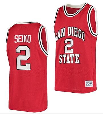 Adam Seiko Jersey #2 San Diego State Aztecs College Basketball Red Retro 