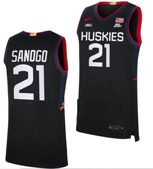 Adama Sanogo Jersey UConn Huskies College Basketball Limited Black #12