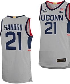 Adama Sanogo Jersey UConn Huskies College Basketball Limited Gray #21