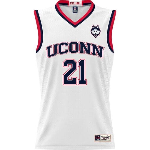 Adama Sanogo Jersey #21 UConn Huskies College Basketball No Name White