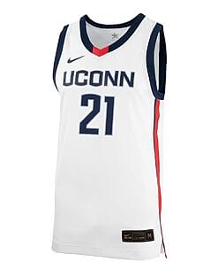 Adama Sanogo Jersey #21 UConn Huskies College Basketball No Name White 1