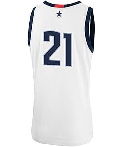 Alternative view of Adama Sanogo Jersey #21 UConn Huskies College Basketball No Name White 1