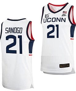 Adama Sanogo Jersey UConn Huskies College Basketball White Replica #21