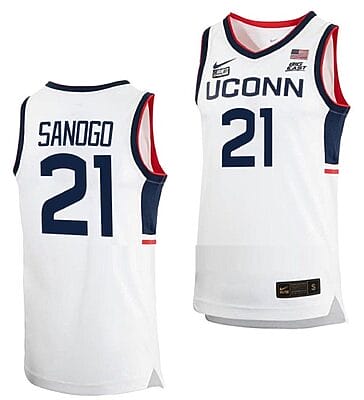 Adama Sanogo Jersey UConn Huskies College Basketball White Replica #21