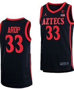 Aguek Arop Jersey #33 San Diego State Aztecs College Basketball Black