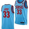 Aguek Arop Jersey #33 San Diego State Aztecs College Basketball Blue Alternate