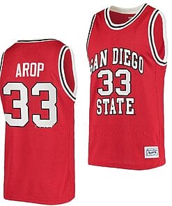 Aguek Arop Jersey #33 San Diego State Aztecs College Basketball Red Retro