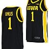 Ahron Uhlis Jersey #1 Iowa Hawkeyes College Basketball Black
