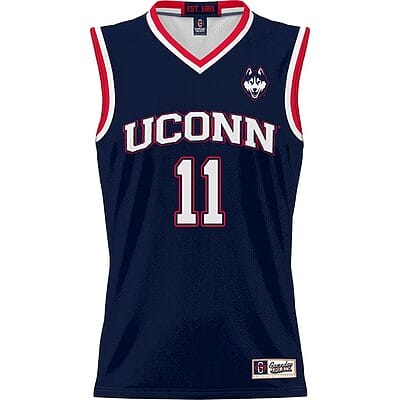 Alex Karaban Jersey #11 UConn Huskies College Basketball No Name Navy