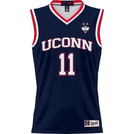 Alex Karaban Jersey #11 UConn Huskies College Basketball No Name Navy