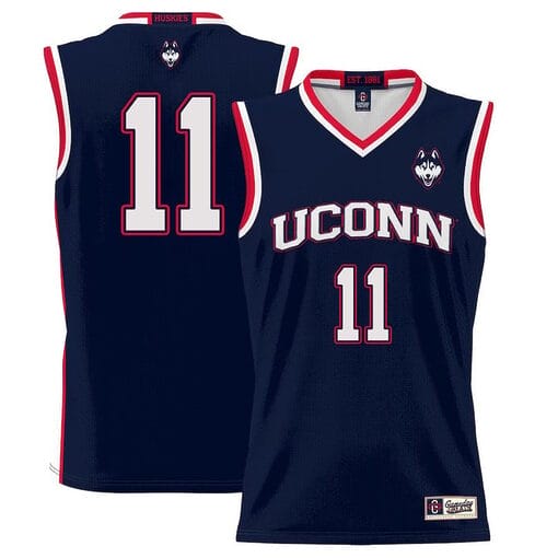 Alex Karaban Jersey #11 UConn Huskies College Basketball No Name Navy - Image 3
