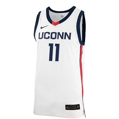 Alex Karaban Jersey #11 UConn Huskies College Basketball No Name White