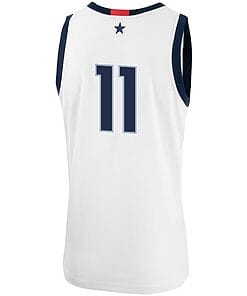 Alternative view of Alex Karaban Jersey #11 UConn Huskies College Basketball No Name White