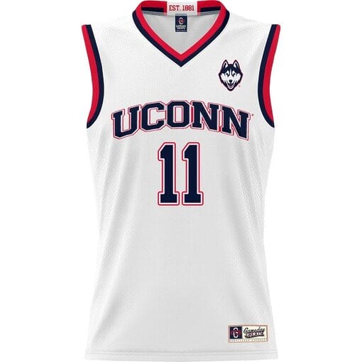 Alex Karaban Jersey #11 UConn Huskies College Basketball White