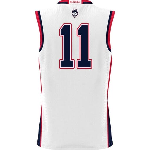 Alex Karaban Jersey #11 UConn Huskies College Basketball White - Image 2