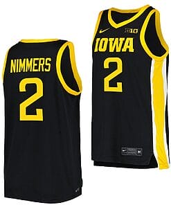 Amarion Nimmers Jersey #2 Iowa Hawkeyes College Basketball Black