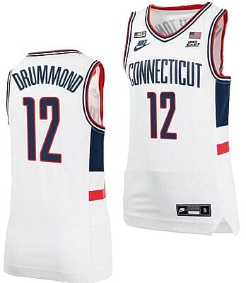 Andre Drummond Jersey UConn Huskies College Basketball Alumni White #12