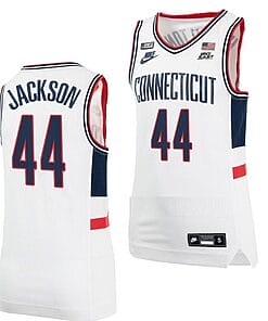 Andre Jackson Jr Jersey UConn Huskies College Basketball Alumni White #44