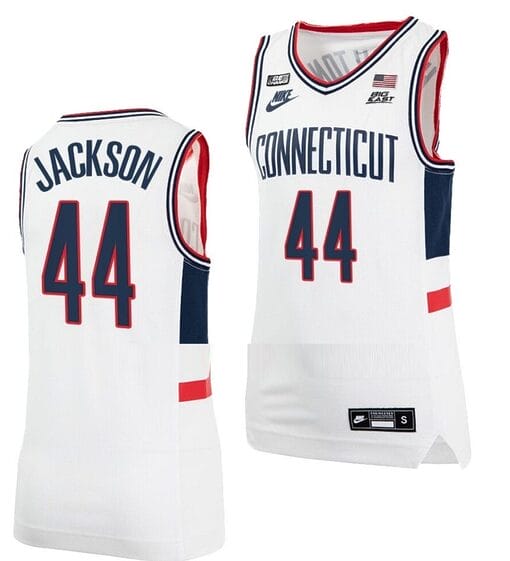 Andre Jackson Jr Jersey UConn Huskies College Basketball Alumni White #44