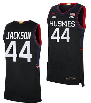 Andre Jackson Jr Jersey #44 UConn Huskies College Basketball Limited Black