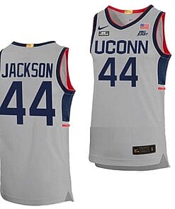 Andre Jackson Jr Jersey UConn Huskies College Basketball Limited Gray #44