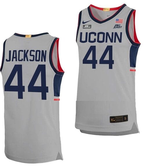 Andre Jackson Jr Jersey UConn Huskies College Basketball Limited Gray #44