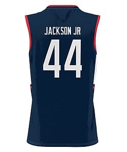 Alternative view of Andre Jackson Jr Jersey #44 UConn Huskies College Basketball Navy