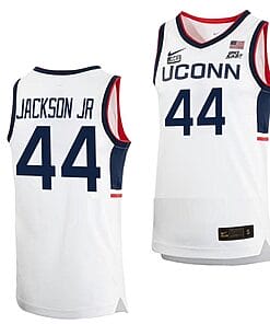 Andre Jackson Jr Jersey UConn Huskies College Basketball White Replica #44