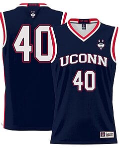 Andre Johnson Jr Jersey #40 UConn Huskies College Basketball No Name Navy