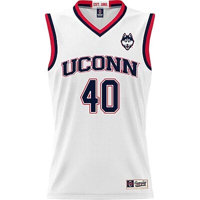 Andre Johnson Jr Jersey #40 UConn Huskies College Basketball White