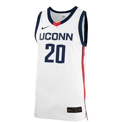 Andrew Hurley Jersey #20 UConn Huskies College Basketball No Name White