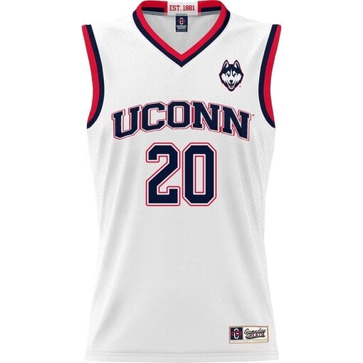 Andrew Hurley Jersey #20 UConn Huskies College Basketball White