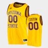 Custom Arizona State Jersey Sun Devils Name Number Gold College Basketball Player Jersey1