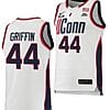 Aubrey Griffin Jersey UConn Huskies College Basketball White Replica #44