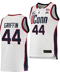 Aubrey Griffin Jersey UConn Huskies College Basketball White Replica #44