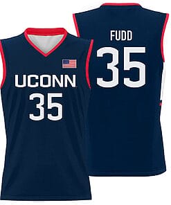 Azzi Fudd Jersey UConn Huskies College Basketball Navy 351