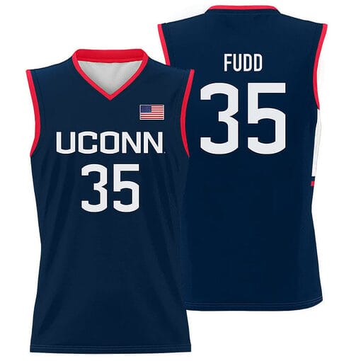 Azzi Fudd Jersey #35 UConn Huskies College Basketball Navy - Image 3