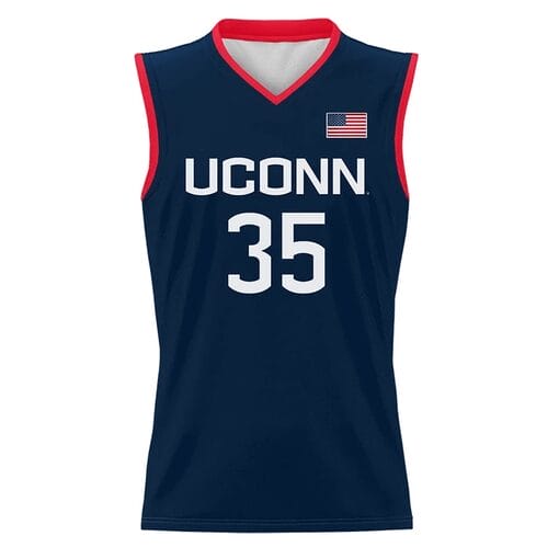 Azzi Fudd Jersey #35 UConn Huskies College Basketball Navy
