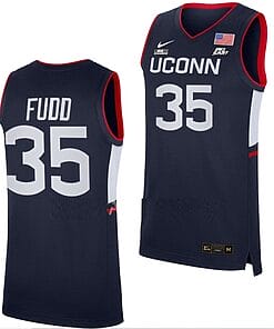 Azzi Fudd Jersey UConn Huskies College Basketball Navy Replica #35