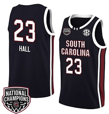 Bree Hall Jersey #23 South Carolina Gamecocks 2024 NCAA Basketball National Champions Black