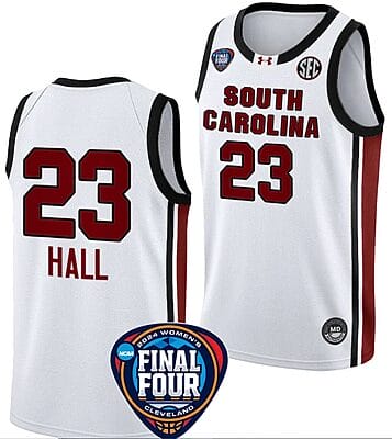 Bree Hall Jersey #23 South Carolina Gamecocks Basketball 2024 NCAA March Madness Final Four White