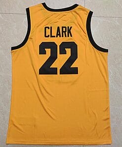 Caitlin Clark Jersey #22 Iowa Hawkeyes College Basketball Stitched Yellow