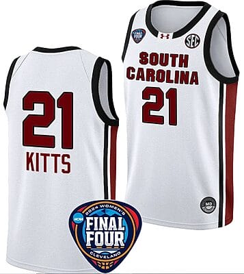 Chloe Kitts Jersey #21 South Carolina Gamecocks Basketball 2024 NCAA March Madness Final Four White