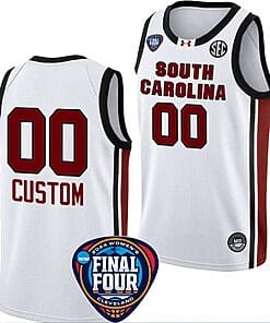Custom South Carolina Gamecocks Basketball Jersey Name and Number 2024 NCAA March Madness Final Four White