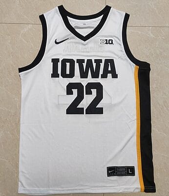 Caitlin Clark Jersey #22 Iowa Hawkeyes College Basketball Stitched White