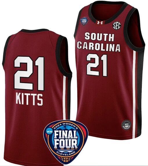 Chloe Kitts Jersey #21 South Carolina Gamecocks Basketball 2024 NCAA March Madness Final Four Garnet