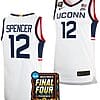 Cam Spencer Jersey #12 UConn Huskies Basketball 2024 NCAA March Madness Final Four White