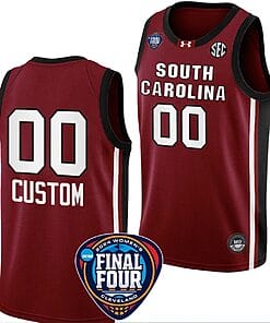 Custom South Carolina Gamecocks Basketball Jersey Name and Number 2024 NCAA March Madness Final Four Garnet