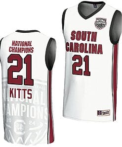 Chloe Kitts Jersey #21 South Carolina Gamecocks 2024 NCAA Basketball National Champions White