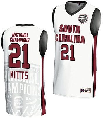 Chloe Kitts Jersey #21 South Carolina Gamecocks 2024 NCAA Basketball National Champions White